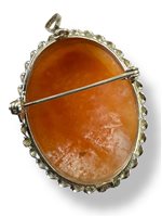 Brooch Mandile 1922 Woman Cammei  in Silver Conchiglia 2MSPC19 - 2MSPC19